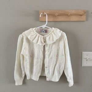 Vintage floral embroidered cardigan